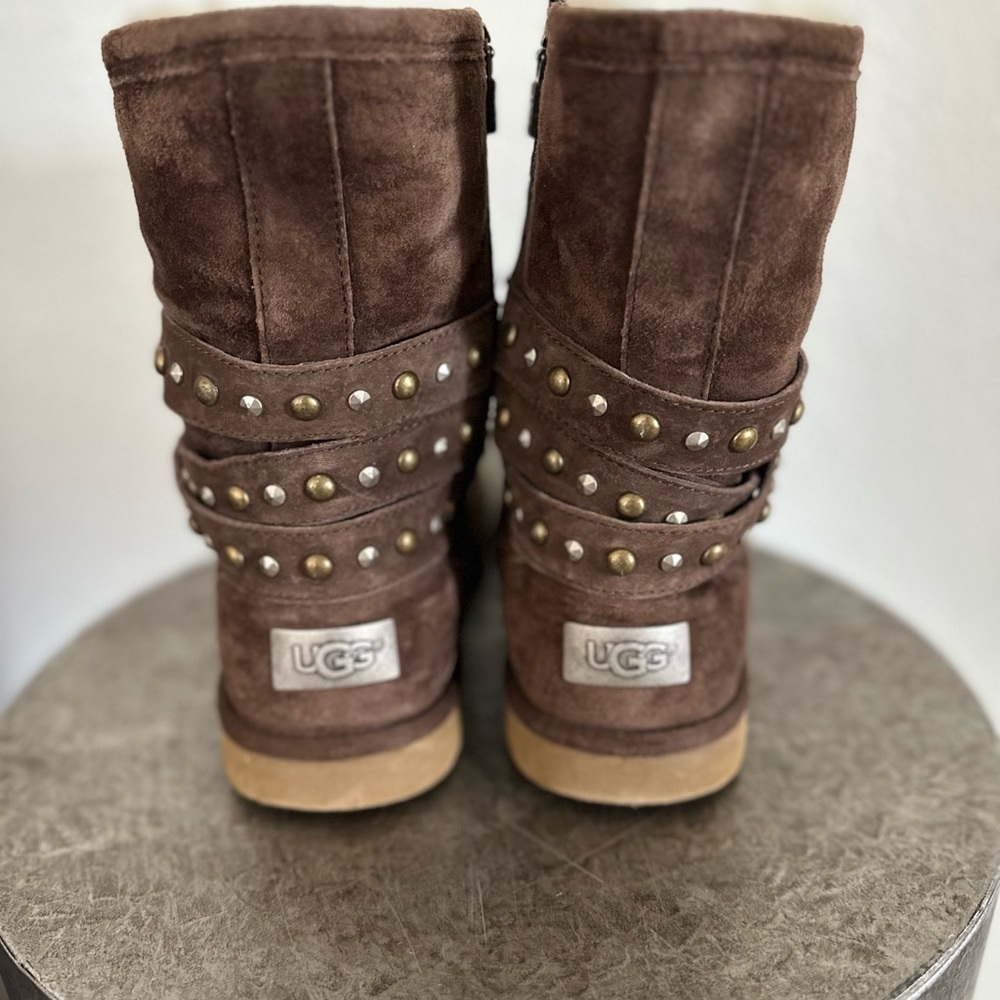 UGG Clovis Chocolate Studded Boots